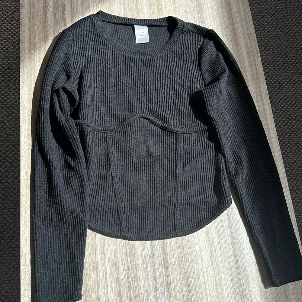 No Boundaries long sleeve corset top